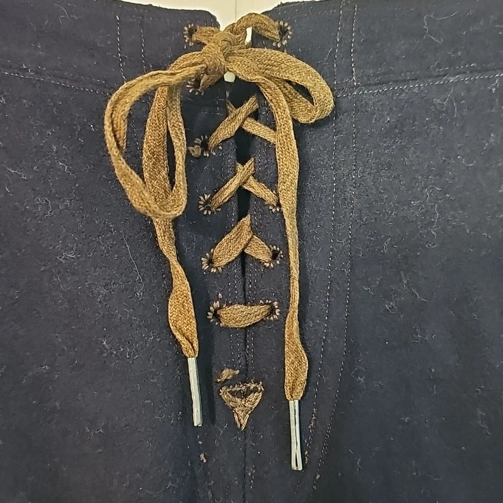 Vintage US Navy 1940s Blue Wool High-Waisted Sailor Trousers Womens 30 Classical - Picture 15 of 16